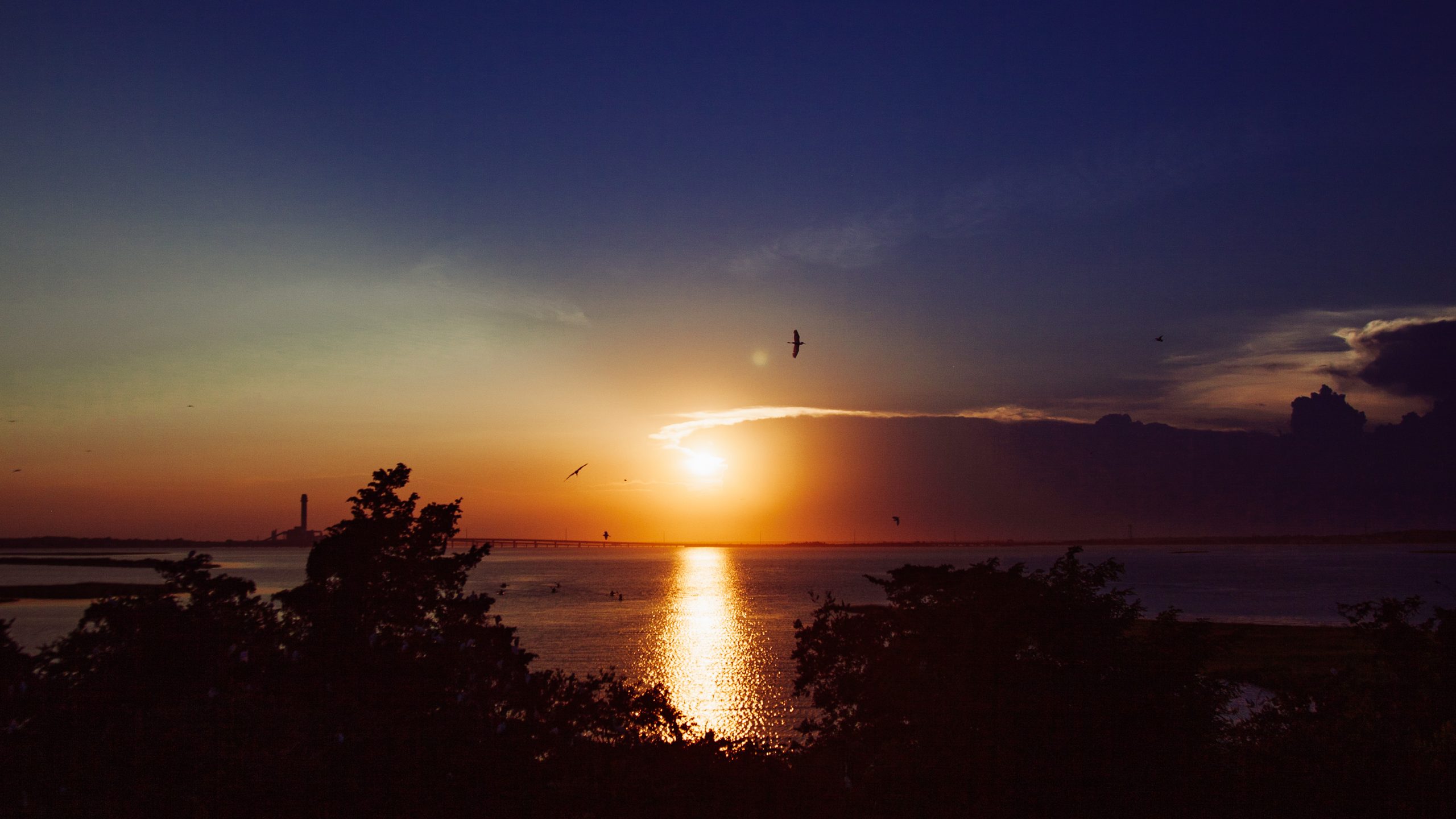 Sunset over Egg Harbor Bay